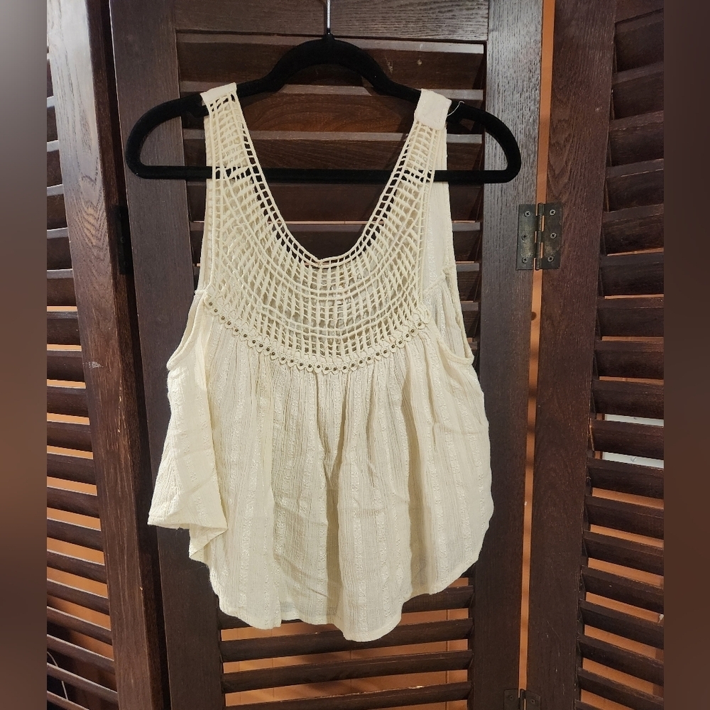 Amuse Cream Sleeveless Top